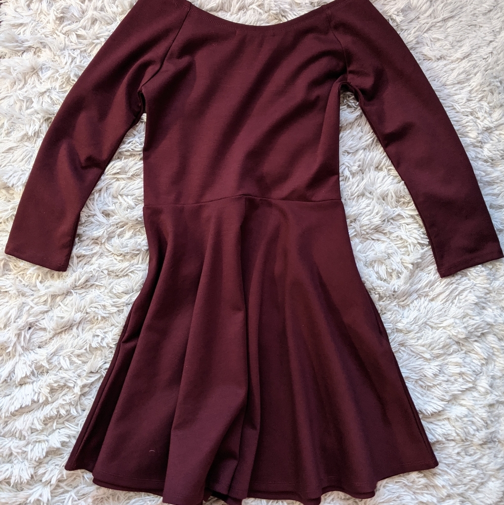 Forever 21 maroon skater dress